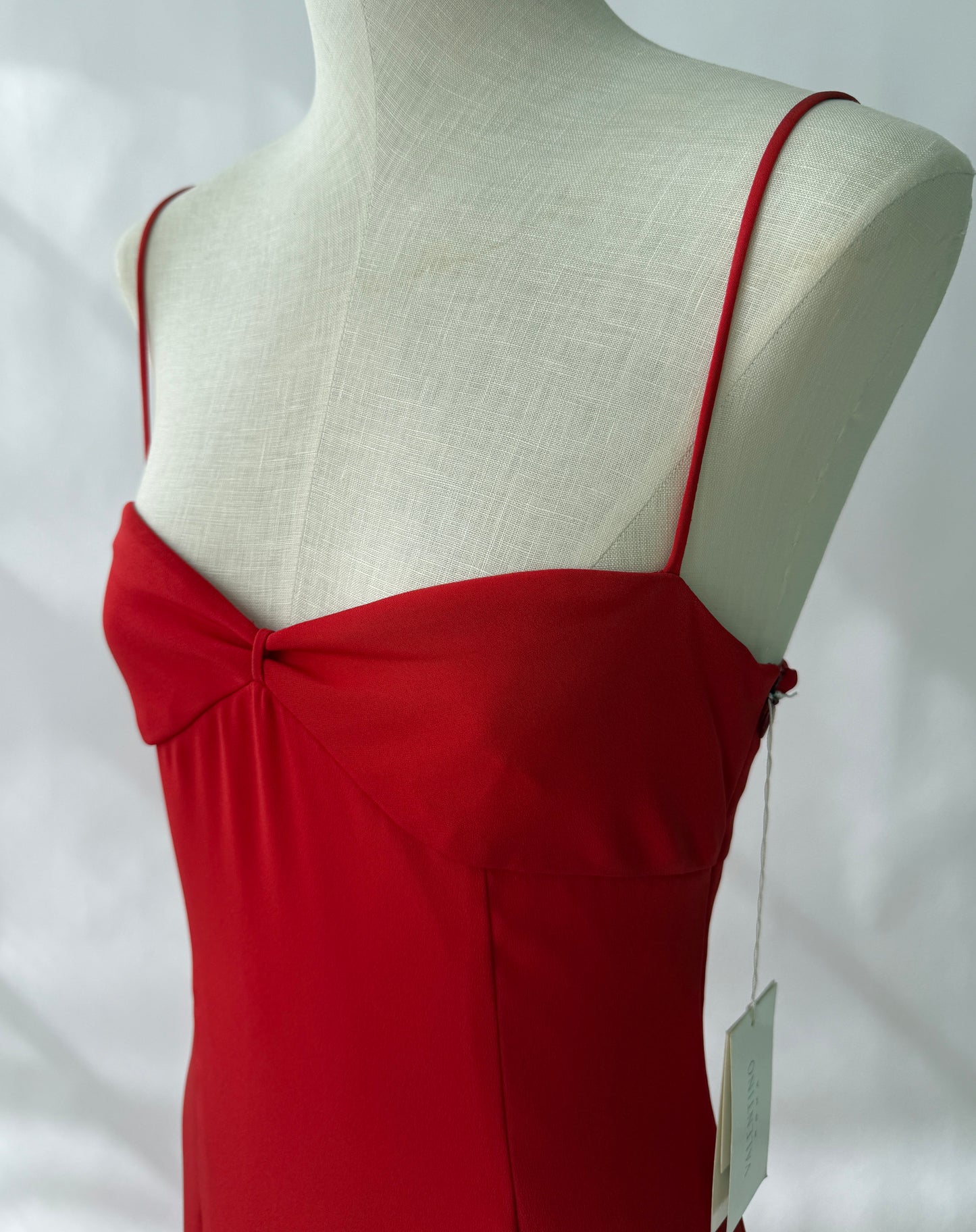 Valentino 2000s Vintage Red Floor Length Gown (S)