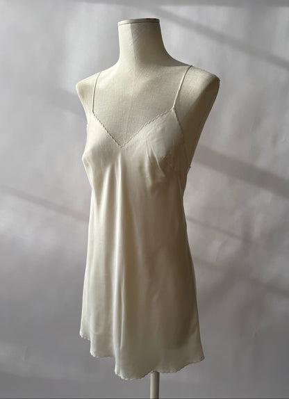 La Perla Silk Scalloped Bridal Slip Dress (S/M)