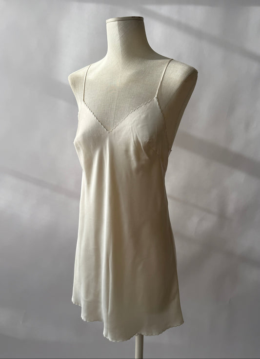 La Perla Silk Scalloped Bridal Slip Dress (S/M)