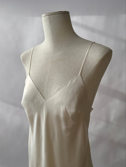 La Perla Silk Scalloped Bridal Slip Dress (S/M)