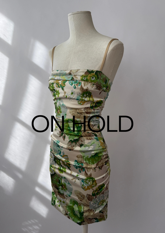 Dolce & Gabbana Vintage 2000s Silk Floral Bra Dress (S)
