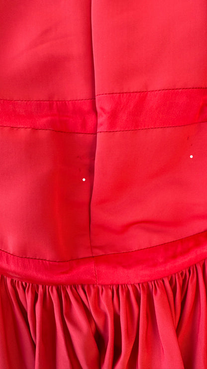 Second detail photo of the fabric of the Valentino Silk Strapless dress