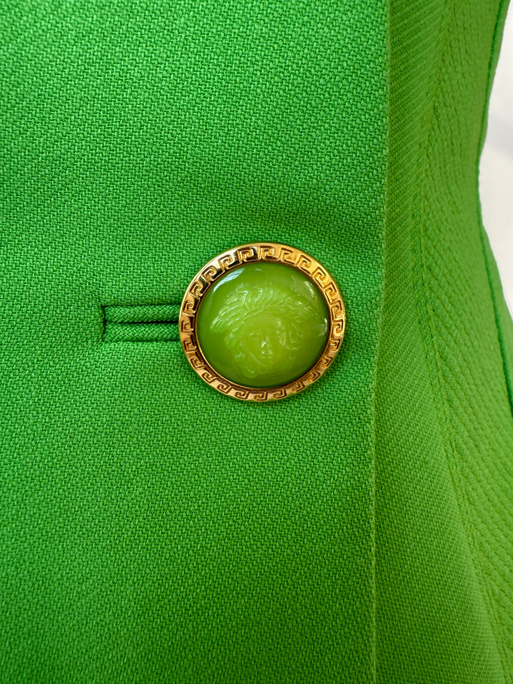 Versace 1993 Vintage Runway Green Skirt Suit – Rixt Archives