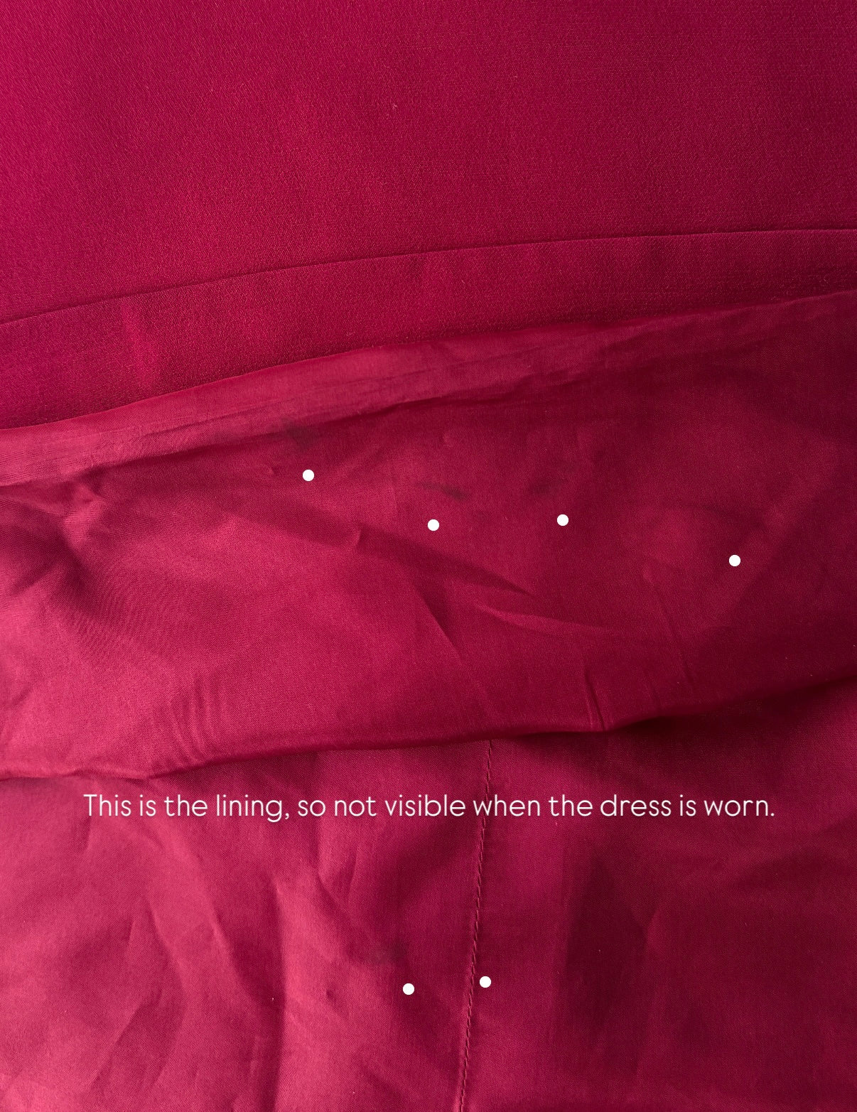 A close-up photo of the fabric of the vintage Versace 1998 Gown.