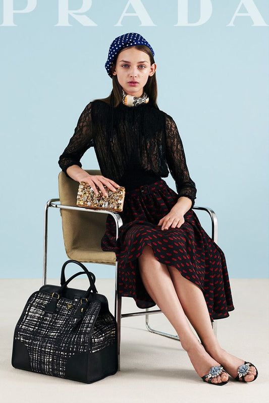 Prada 2012 Cruise Kiss Lips Print Silk Skirt (S/M)